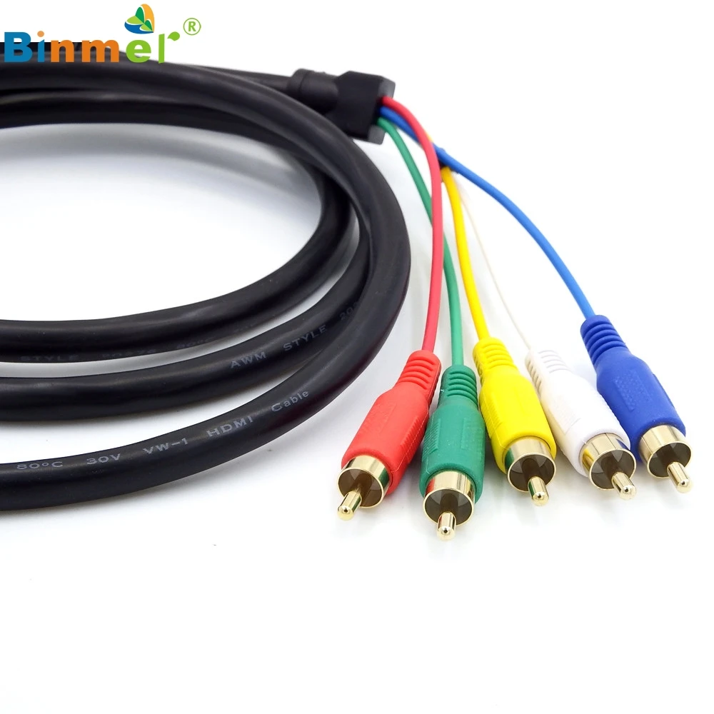 HDMI к 5 RCA Мужской Аудио Видео Компонент Конвертировать Кабель для HD TV BOX 1080P DVD_KXL06|hdmi