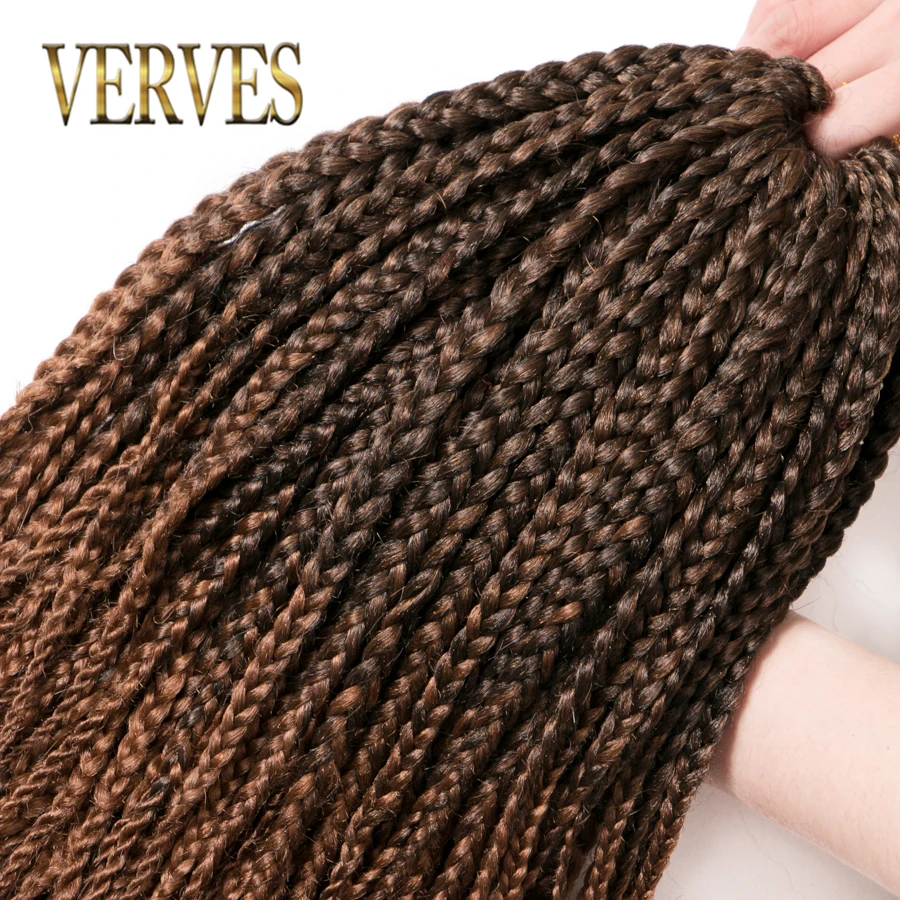 VERVES крючком волос 14 ''18" окно косы волосы 22strands/пакет чистого и Ombre плетение волос синтетические косы