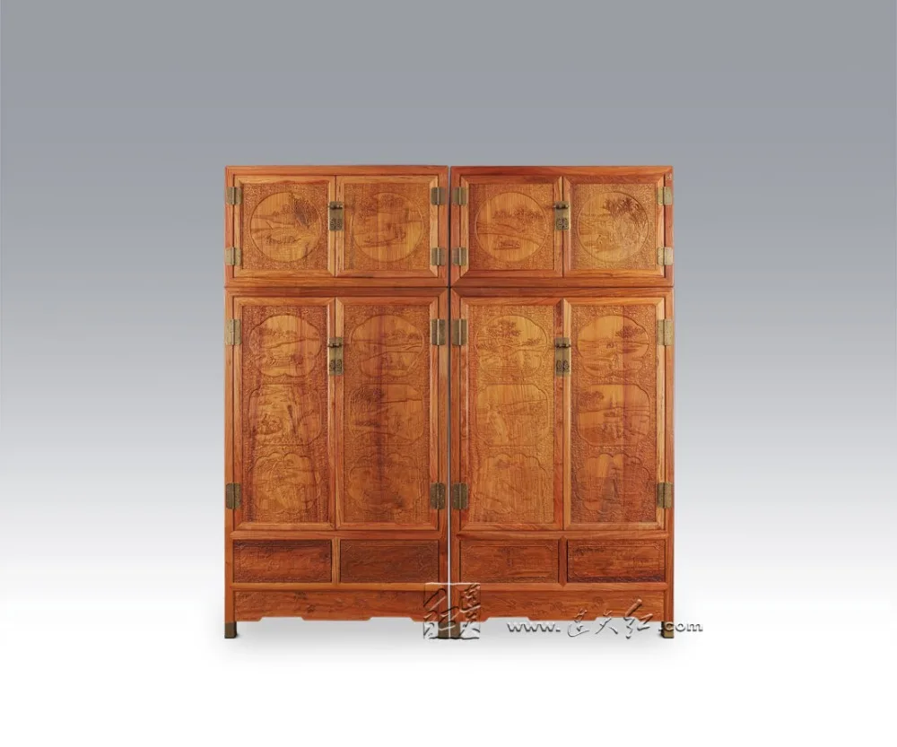 Китайский Ming& Qing классический гардероб палисандр резьба для дома кровать комната шкаф из цельного дерева комод антикварный шкаф падаук ящики