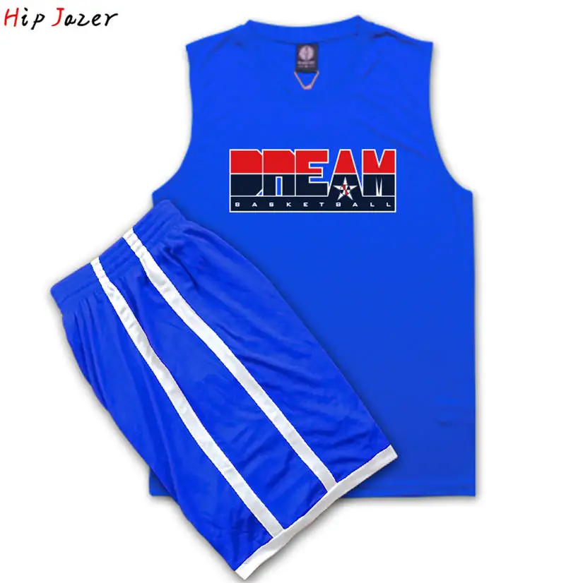 HipJazer Новое поступление мужские fanart Dream баскетбольные майки набор спортивные топы тренировочная форма с шортами наивысшего качества