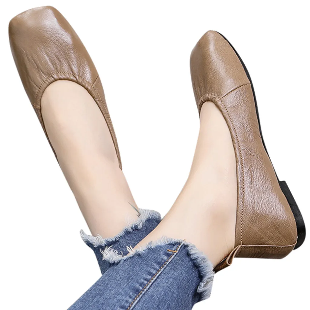 Женские сандалии на платформе с квадратным носком, с мягким дном, на плоской подошве, для работы, танцев, тонкие туфли, обувь для танцев,#73