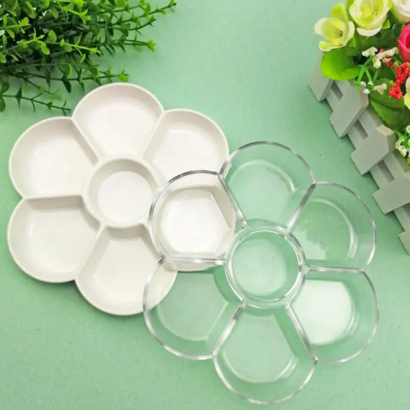 

Holes Imitation Porcelain Watercolor Palette Art Paint Drawing Tray Color Palette For Oil Painting Pallet Office Supply