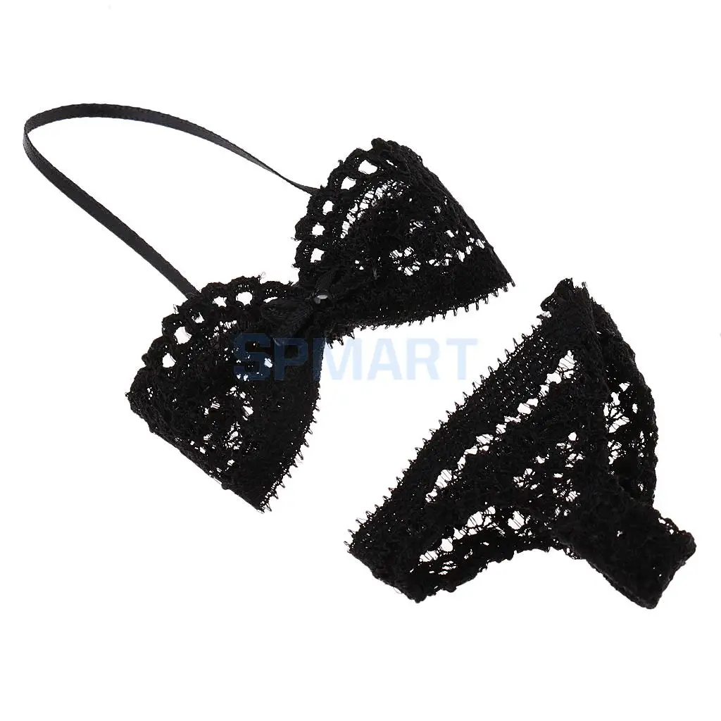 1/6 Scale Black Women Clothes Lingerie Underwear Bra Briefs Bikini Set for 12'' Female Body Action Figure Accessories DIY