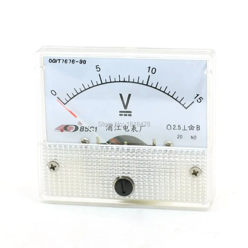 DC 0-15V Analog Volt Voltage Panel Meter Voltmeter Gauge