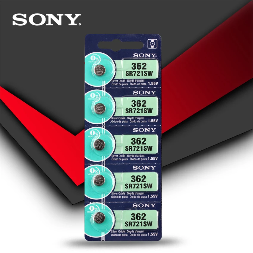 3 шт. sony 362 SR721SW V362 GP62 AG1 1,55 в оксид серебра часы батарея SR721SW 362 Кнопка монетница Сделано в Японии