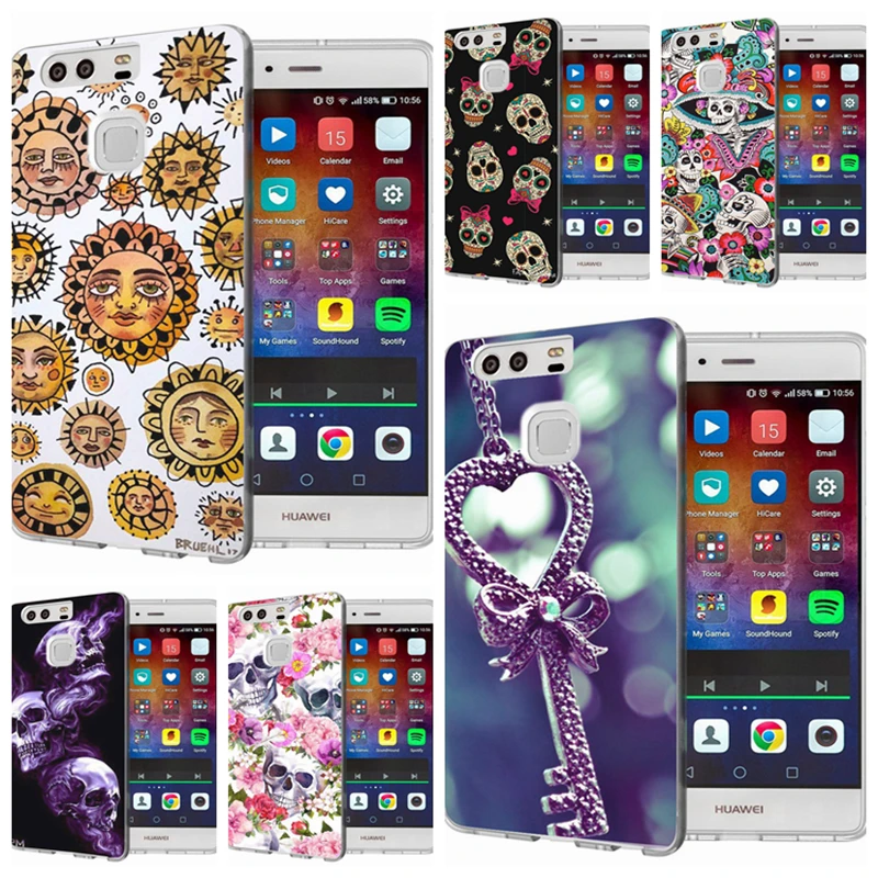 For Huawei P9 P10 Lite P8 2016 2017 Y5 II 2 Y5ii / Y6ii Soft TPU Pattern Silicone Phone Ultra Slim Case Cover Capa J153 |
