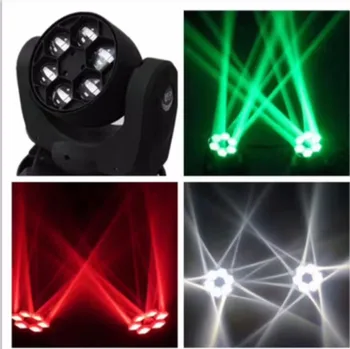 

8pcs/lot Disco Light Mini bee beam 6x15W LED wash Moving head Mini Beam Light RGBW