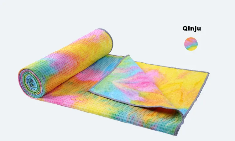 Tie Dye одеяло для йоги 183*63 см горячее полотенце для йоги микрофибра силикон нескользящий коврик для йоги полотенце Пилатес фитнес спортзал Коврик для упражнений