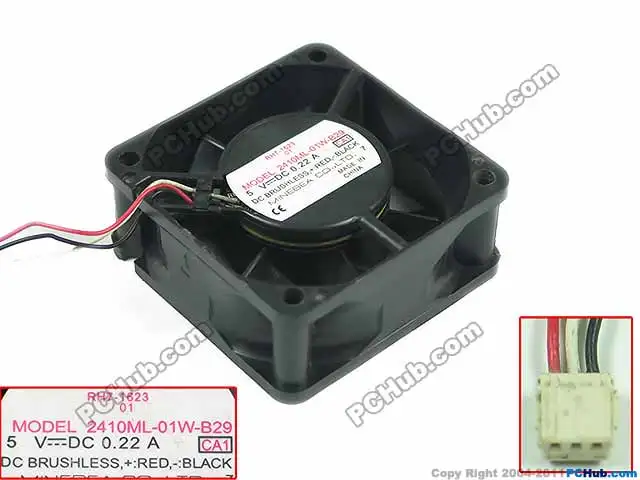 NMB MAT 2410ML 01W B29 CA1 DC 5V 0.22A 60x60x25 мм вентилятор охлаждения сервера|square fan|server fandc 5v fan |