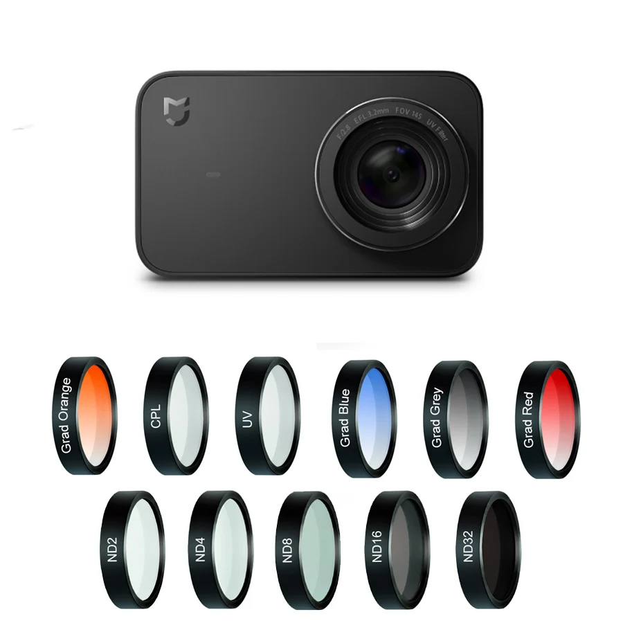 

Action Camera Lens filters UV/CPL/ND2/ND4/ND8/ND16/ND32/star 6 filter for Xiaomi Mijia Mini 4K Sports Action Camera Accessories