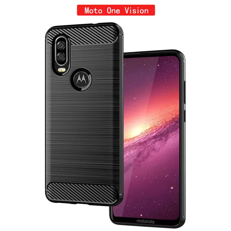 

For Motorola One Vision Case Silicone Rugged Armor Soft Cover Case For Motorola Moto One Vision Phone Cases Fundas Coque