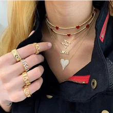 Подарок влюбленной подруге на День святого Валентина красный черно-белый эмалированный милый Шарм Сердце cz теннисная цепь чокер модное Трендовое ожерелье для женщин