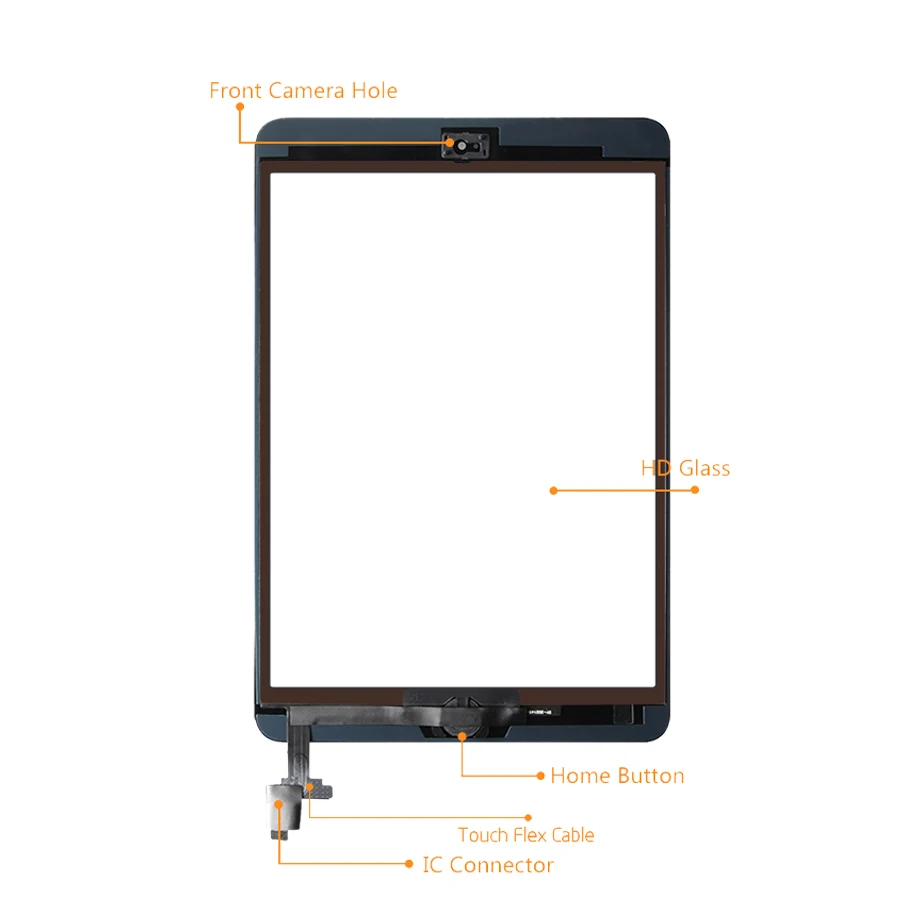 Высокое качество для iPad Air 1 2 iPad 5 A1474 A1475 6 A1566 A1567 Переднее стекло Замена для iPad Mini 1 2 3 сенсорный экран