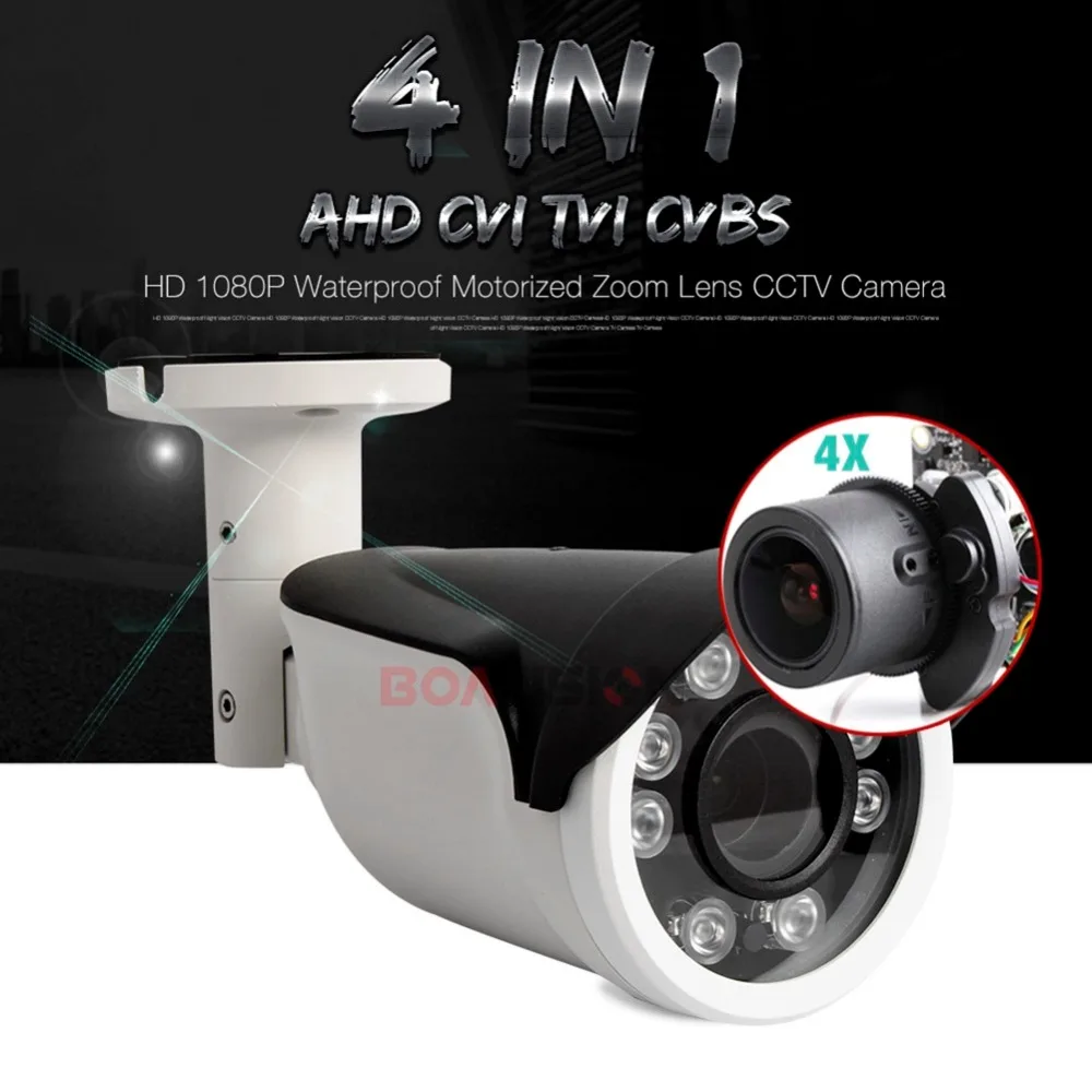 1080P AHD Camera 2MP 4 IN 1 AHD/CVI/TVI/CVBS Camera CCTV Security Outdoor 0.001Lux Low LuxOSD Meun  - 33000411530