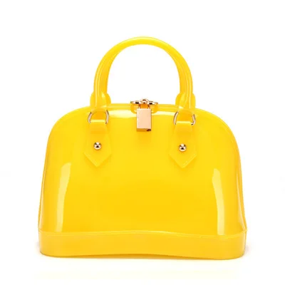 Новинка, силиконовая летняя милая сумка в виде ракушки конфет, желе, Женская Повседневная Сумка-тоут, женская сумка через плечо, пляжные сумки для девушек - Цвет: Yellow
