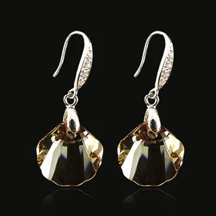 

925 sterling silver Austrian earrings counters quality high-grade decoration