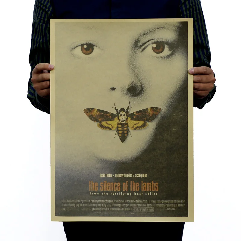 

The Silence of the Lambs Vintage Kraft Paper Classic Movie Poster Magazine Art Cafe Bar Decoration Retro Posters and Prints