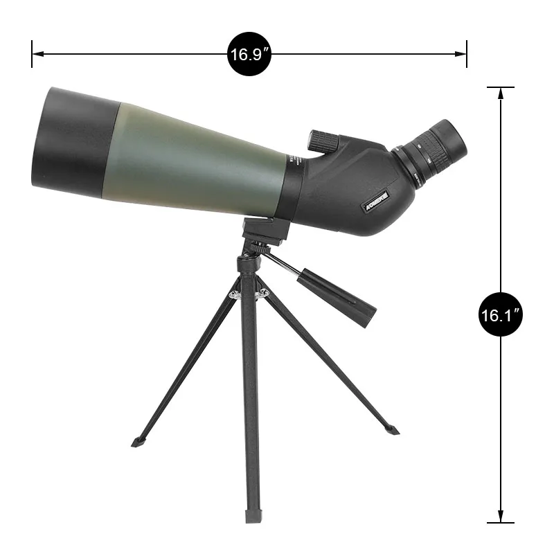 AOMEKIE 20-60X80 Оптическая Труба с зумом FMC объектив Bak4 Prism наблюдения за птицами Охота Водонепроницаемый Монокуляр телескоп со штативом