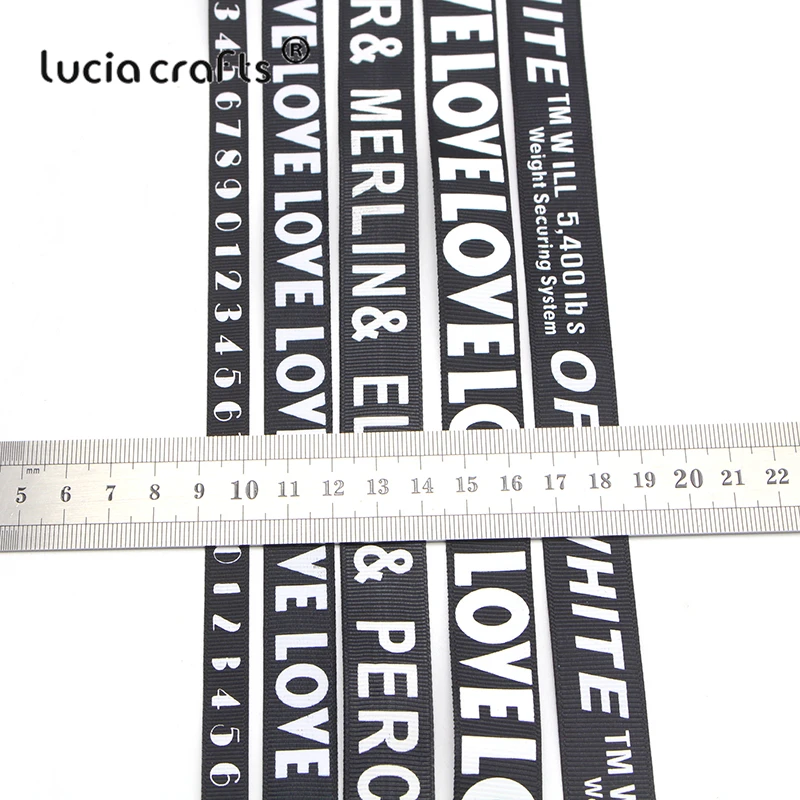 Lucia Crafts 5y/lot мульти вариант буквы/цифры шаблон напечатанный корсажная лента для самодельного украшения одежды материалы ручной работы для поделок S0602