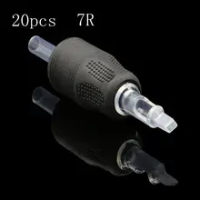 20 шт 7R одноразовая 25 мм черная захватывающая трубка для тату прозрачная пластиковая резина для татуировки