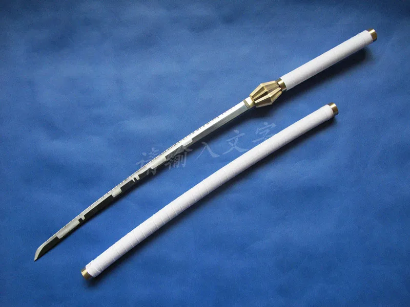 

S0303 ANIME BLEACH ZARAKI KENPACHI UMBRELLA SWORD GUN METAL W/ NICKED EDGE 41"