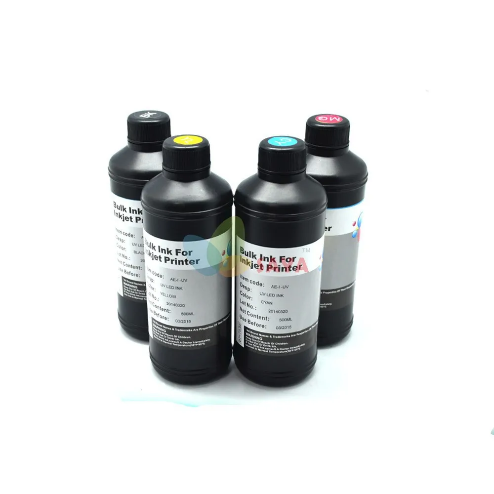 

Hot 4x250ml B/C/M/Y colors UV Ink/UV LED Ink/UV Printing Ink For epson UV Flatbed Printer dx3 dx5 dx7