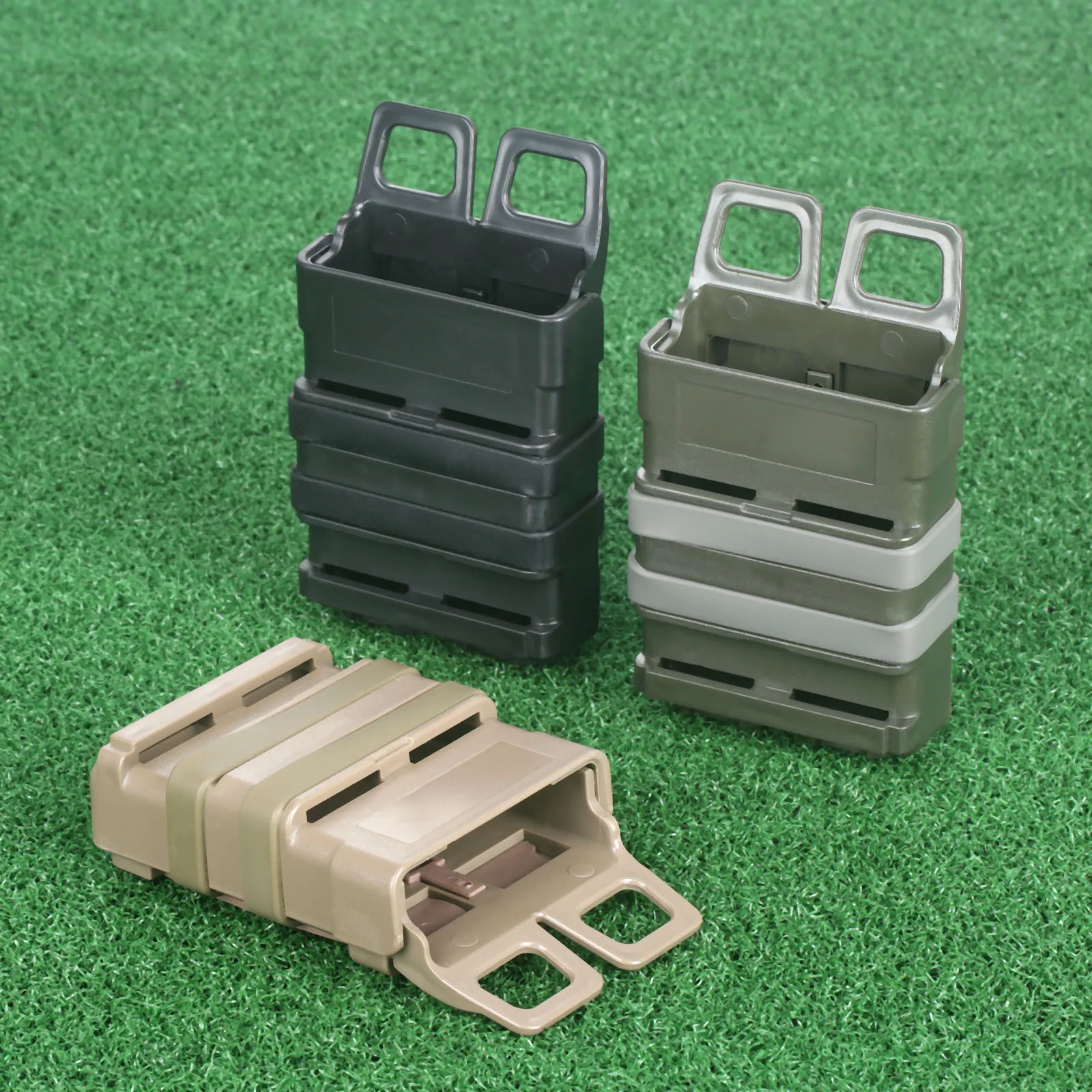 

Tactical Polymer Rifle Fast Mag Magazines Pouch Holster For All 5.56mm Rounds NATO & M4 Aegs Attach To Molle System Or Belt Clip