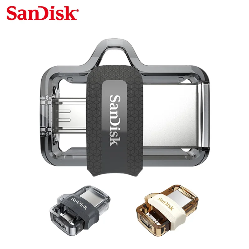 SanDisk OTG 64 Гб USB флеш-накопитель 32 Гб USB 3,0 двойные накопители для ПК и телефонов Android Micro Usb