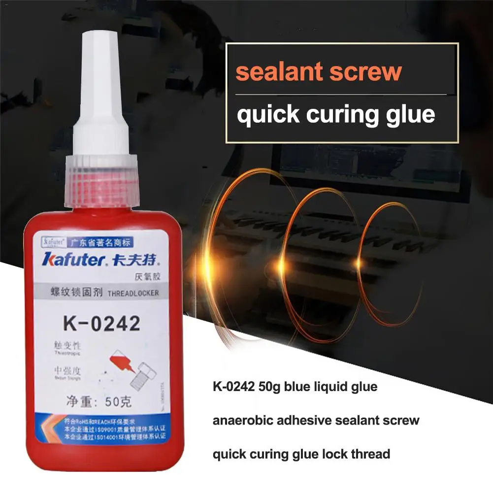 

50ML Screw Glue Thread Locking Agent Blue Liquid Glue Anti Rust Anaerobic Adhesive Oil Resistance Fast Curing
