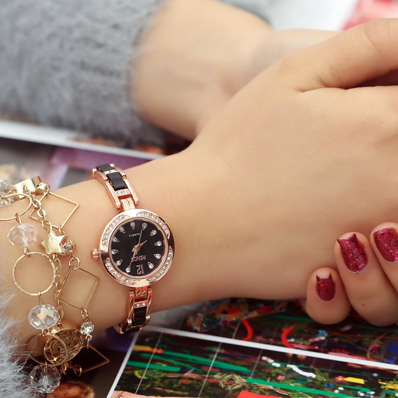 

2017 New Watch women's Dress Watches Women Fashion Casual Watches Simple Diamond Dress Watch Saat Clock Student Wristwatch