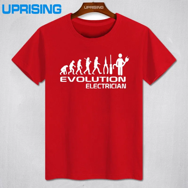 Эволюция электрика забавная Мужская футболка подарок больше размера и цветов