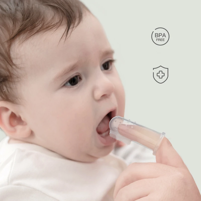 Brosse A Dents En Silicone Pour Bebe Accessoire De Nettoyage De La Langue Anneau De Dentition A Feuilles Avec Boite Outils De Soins Dentaires Aliexpress