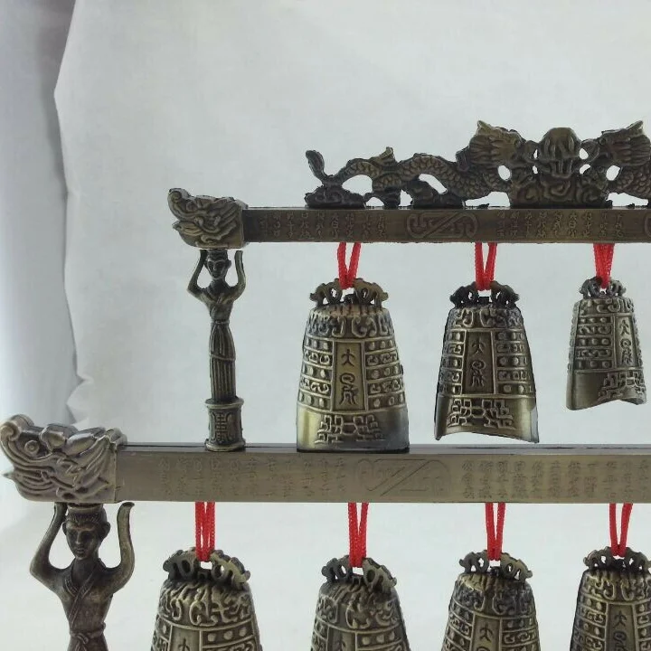 Традиционный китайский музыкальный инструмент бяньчжун старинные изделия и народное Ремесло Украшение-колокольчик Бронзовый декоративный двойной слой