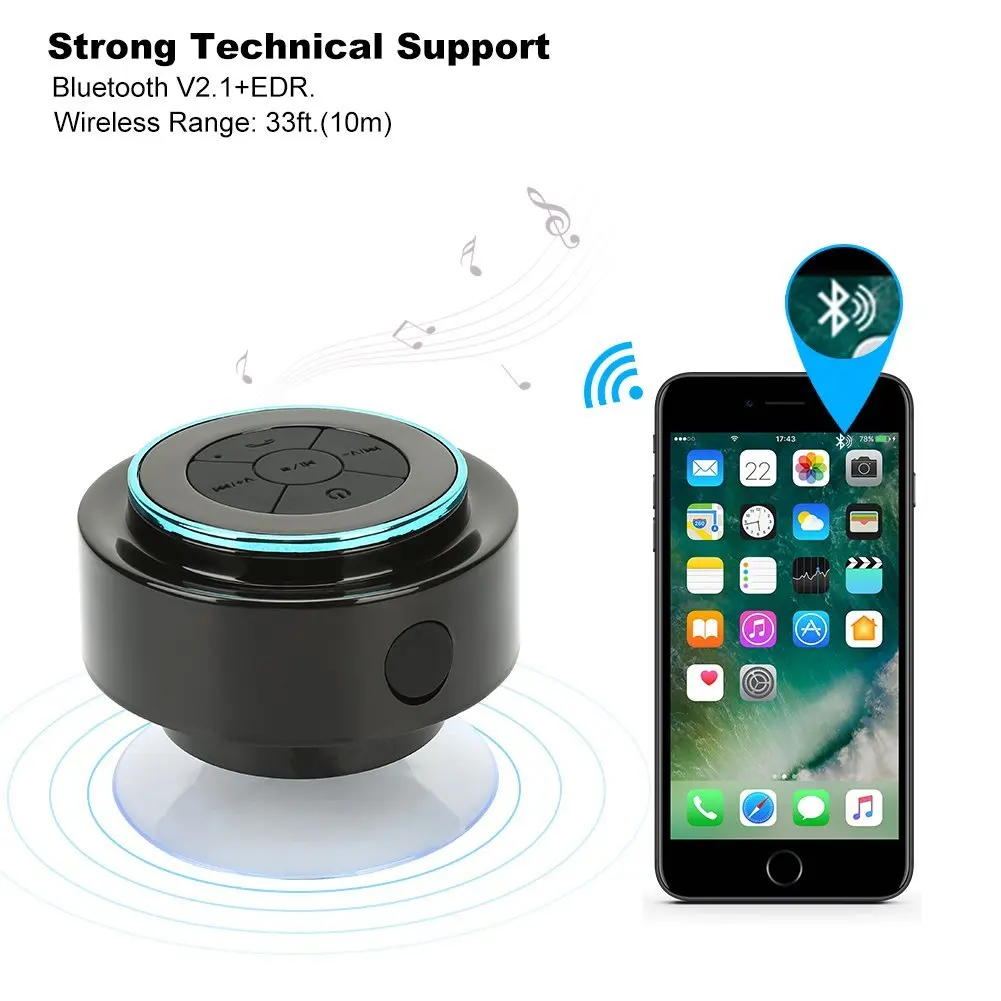 Мини подводный Bluetooth динамик беспроводной портативный водонепроницаемый Душ