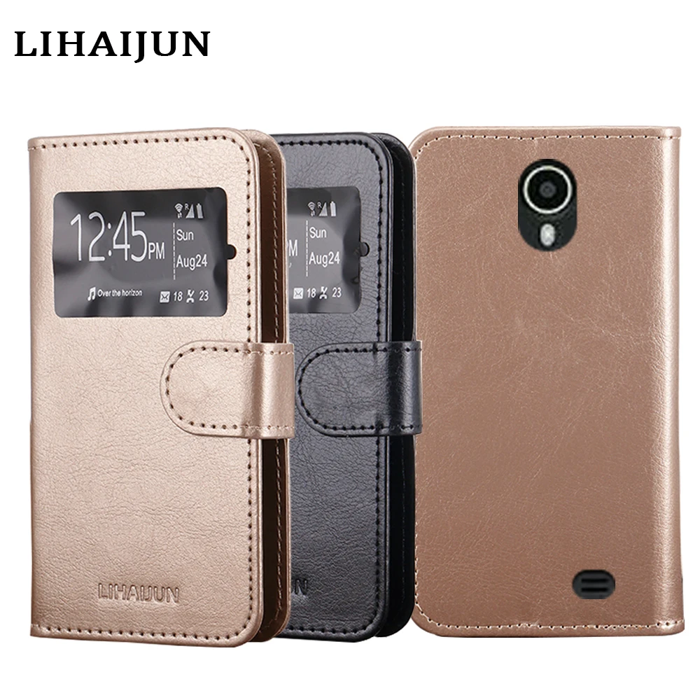 

Flip Cover PU Leather Case Window View Slim Phone Case Cover For Tele 2 Midi LTE