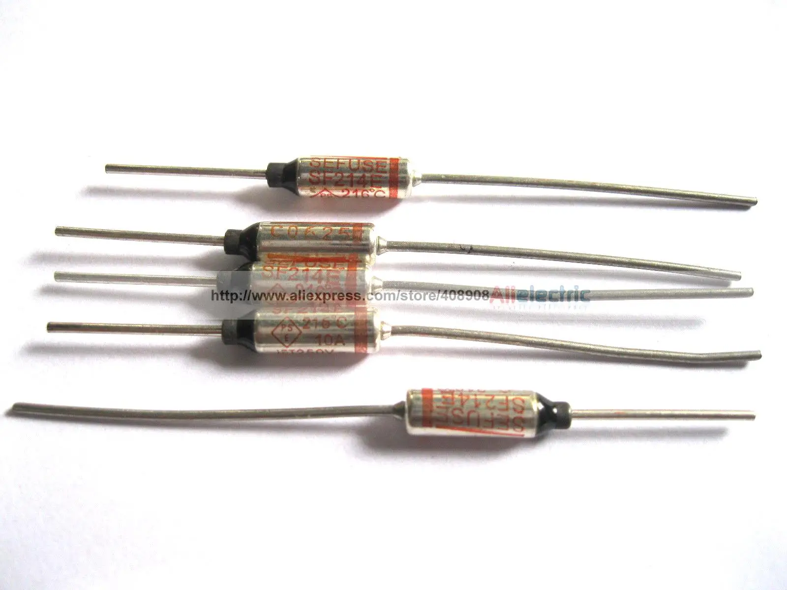 60 Pcs Microtemp Thermal Fuse 216Degree TF SF214E 10A 250V in Fuses