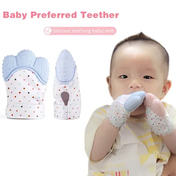 

1pc Silicone Baby Teether Pacifier Glove Teething Chewable Newborn Nursing Silicone Teether M09