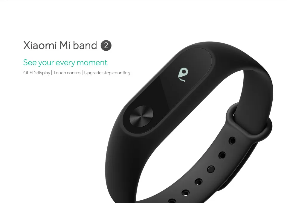 Xiaomi mi Band 2 mi Band 2 браслет умный монитор сердечного ритма фитнес-трекер с тачпадом OLED экран для Android iOS