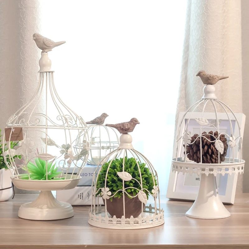 

White Metal Wedding Bird Cage