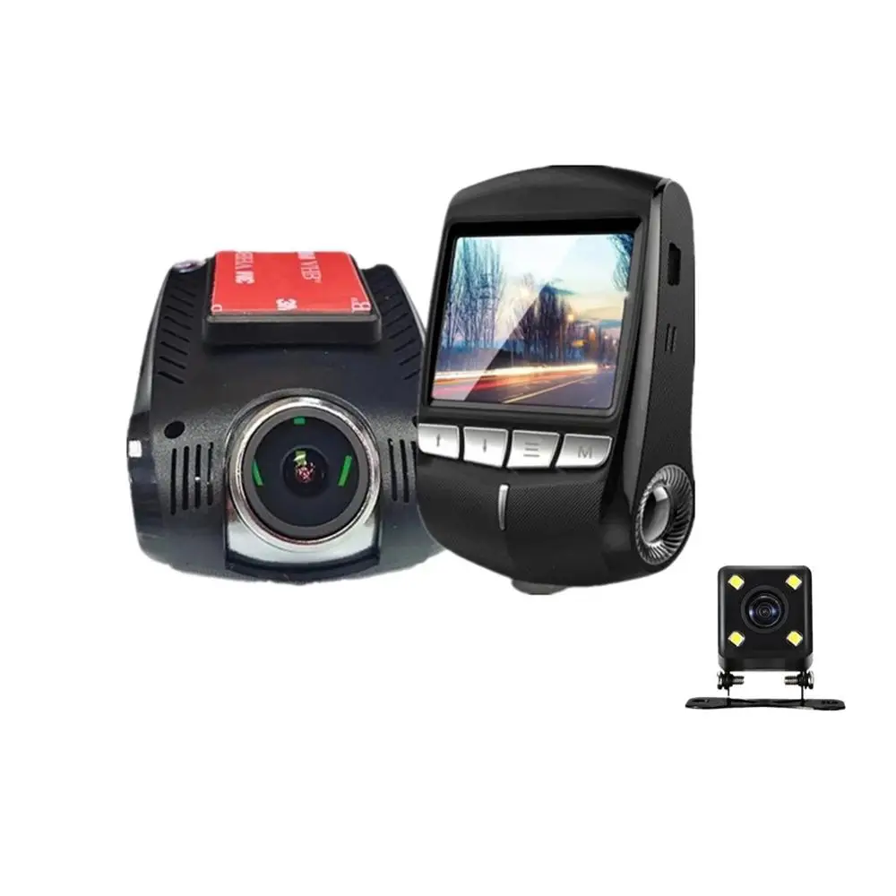 

Auto 170° Wide Angle Rearview Mirror Dual Lens Dash Cam with 2" Screen Rear Camera Night Mode Dashcam