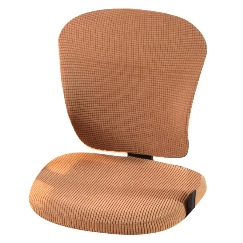 Универсальный размер жаккардовый чехол для кресла компьютерное офисное эластичное кресло чехлы для сидений подлокотники чехлы для стульев растягивающиеся вращающиеся - Цвет: Khaki