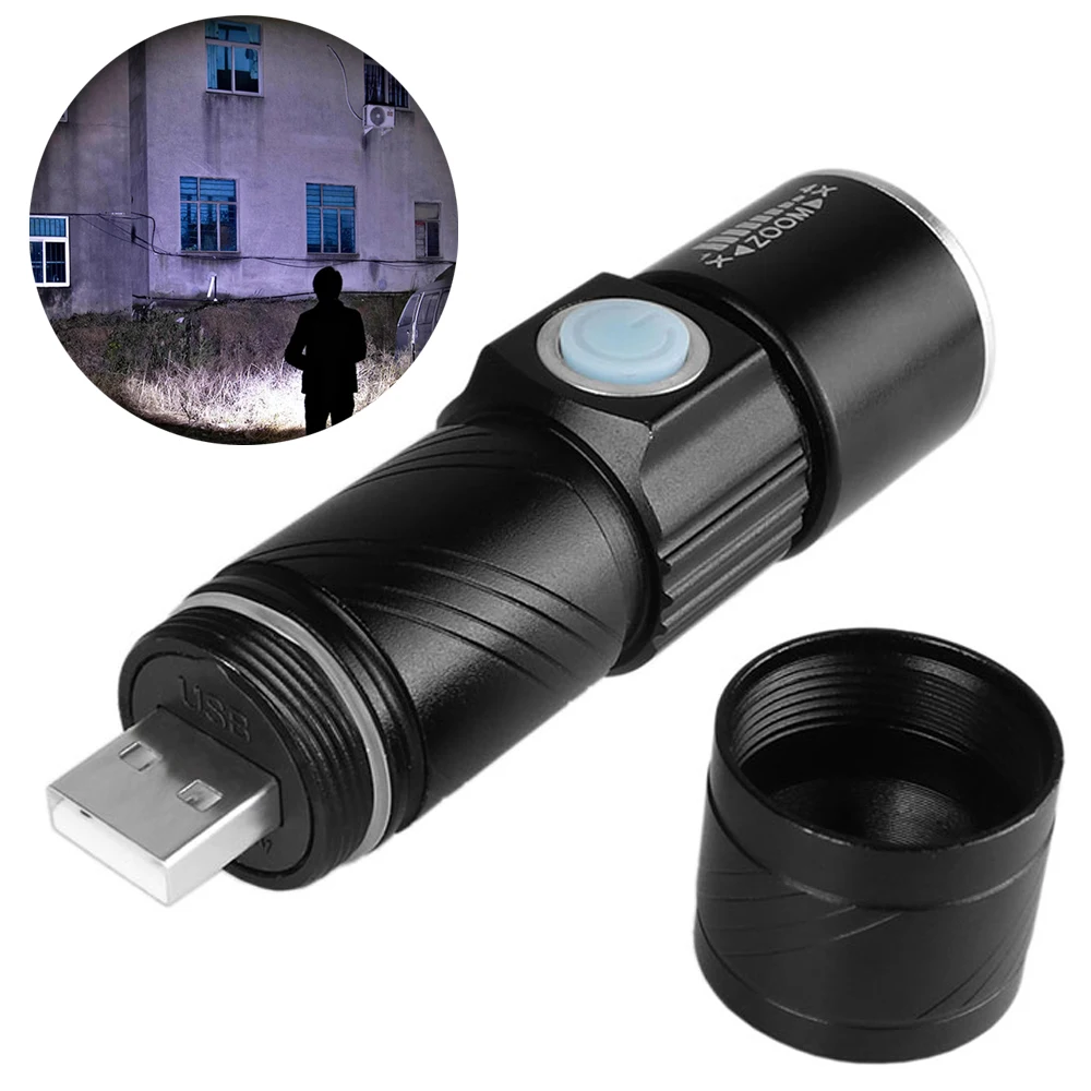 Buy USB Handy Powerful LED Flashlight Rechargeable