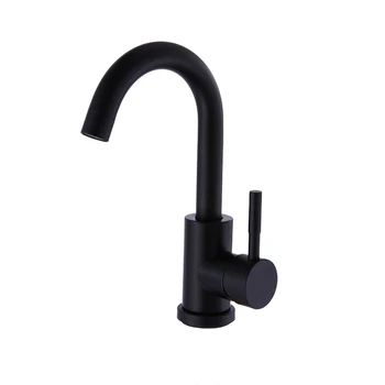 

304 stainless steel black basin faucet table basin washbasin faucet 360 swivel hot and cold water faucet wx6061525