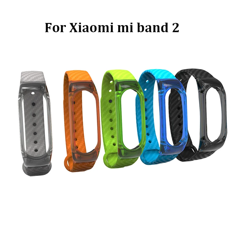 

Replacement For Mi Band 2 Strap Carbon Fiber Crystal Case Strong Men Women Lengthen Colorful Strap For Xiaomi Mi Band 2 correa