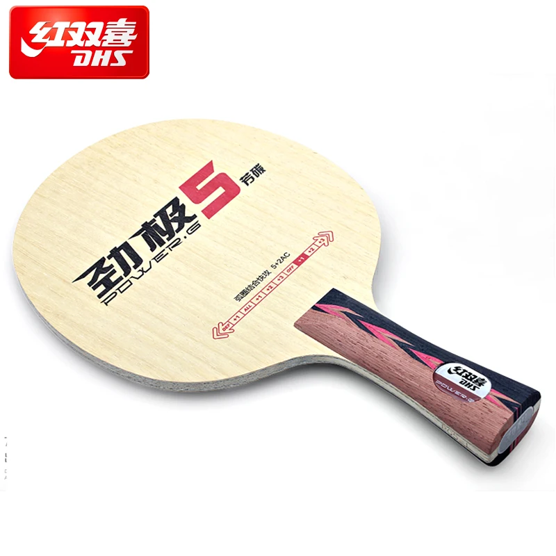 Оригинальная ракетка DHS POWER G 5 PG5 PG для настольного тенниса ALC wood 2 carbon Raquete De Ping Pong