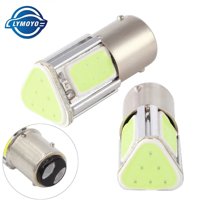 

50pcs auto 1157 led bay15d COB P21/5W 12v White red Auto led Car RV reactive Bulbs rear Turn signal lamp Brake lights parking