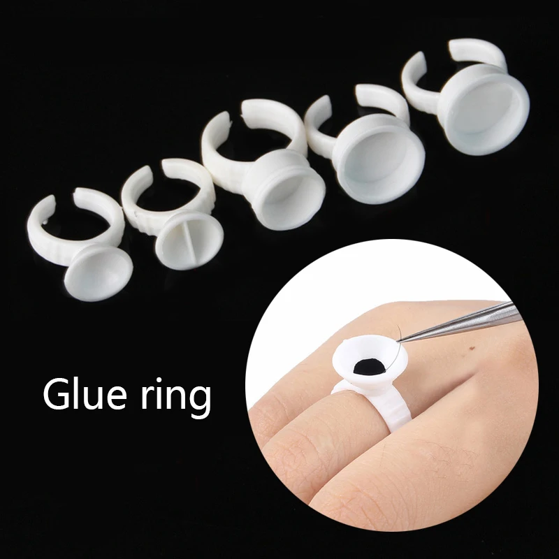 100 шт. картриджи для перманентного макияжа с кольцами|glue ring|eyelash glue ringeyelash ring |
