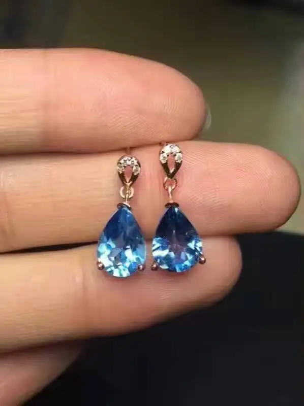 Blue Topaz GemstoneEarring