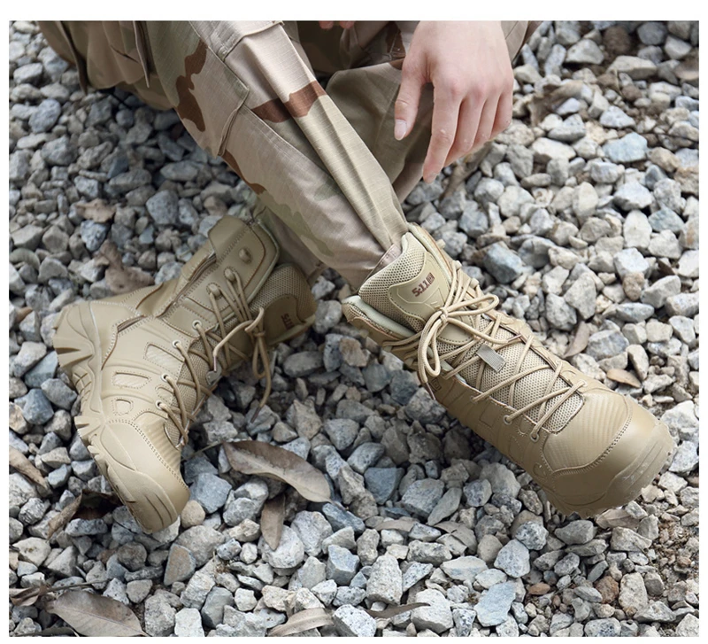 Мужские военные кожаные ботинки; сезон зима-осень; спецназ; тактические ботинки для пустыни; военные лодки; уличная походная обувь; зимние ботинки