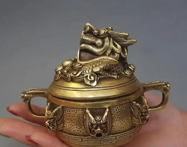 

Antique Pure Copper Cannon Incense Furnace Decoration Aroma Furnace Censer Home Decoration Craft Gift Antique Collection